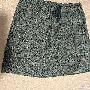 Patagonia Teal Patterned Skirt